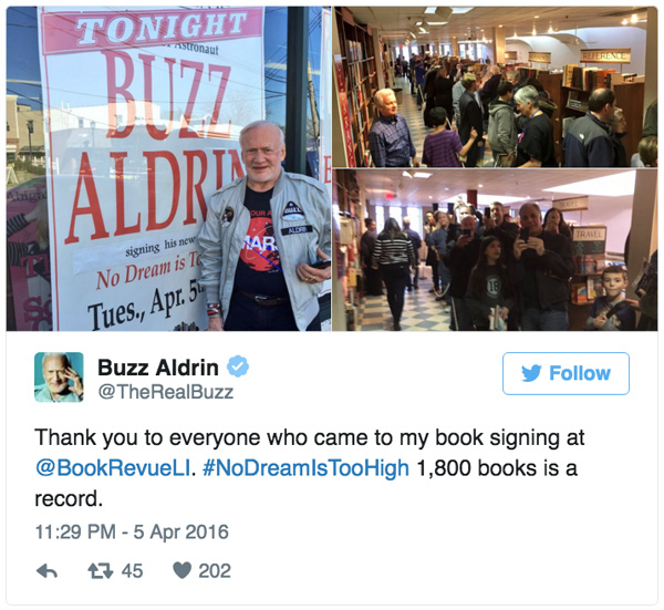 Buzz Aldrin on Twitter